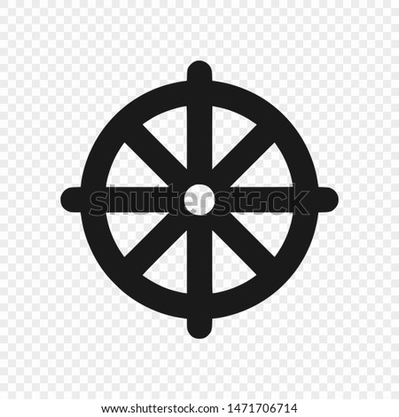 Dharmachakra / Wheel of Dharma - a symbol of Buddhism. Vector illustration