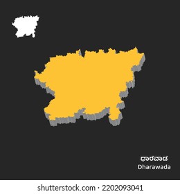 Dharwad Vector Map District Karnataka Stock Vector (Royalty Free ...