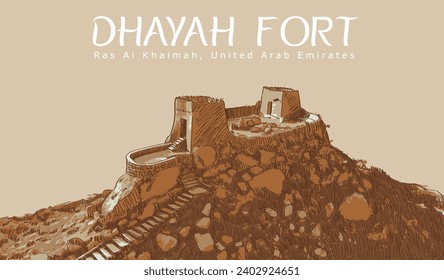 Fuerte Dhaya en Ras Al Khaimah, Emiratos Árabes Unidos