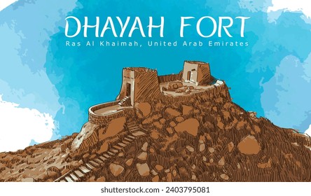 Dhaya Fort in Ras Al Khaimah, Vereinigte Arabische Emirate