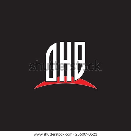 DHB letter logo design with white background in illustrator, vector logo modern alphabet font