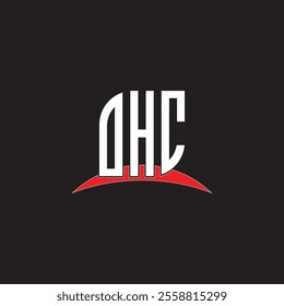 DHC letter logo design with white background in illustrator, vector logo modern alphabet font