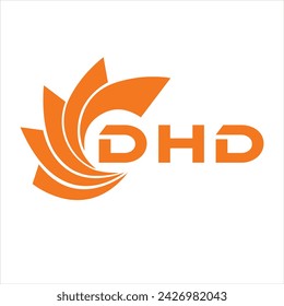 Diseño de letra DHD. Diseño del logotipo de la tecnología de letras DHD sobre fondo blanco. Diseño de logotipo de Monograma DHD para emprendedores y empresas