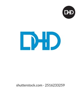Design de Monograma de Letra de Logotipo DHD