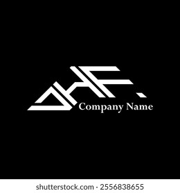 DHF logo design, DHF simple and modern logo. DHF luxurious alphabet design  