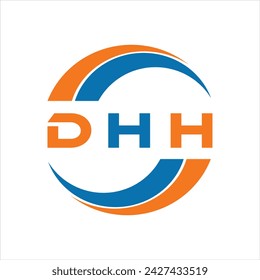 DHH letter design. DHH letter technology logo design on white background. DHH Monogram logo design for entrepreneur and business