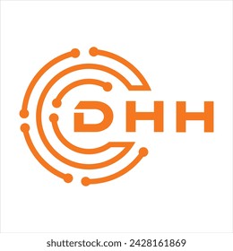 DHH letter design. DHH letter technology logo design on a white background. DHH Monogram logo design for entrepreneurs and businesses.