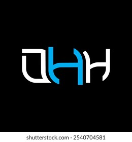 Diseño del logotipo de DHH, logotipo simple y moderno de DHH. Diseño de alfabeto de lujo DHH  