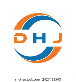 DHJ letter design. DHJ letter technology logo design on white background. DHJ Monogram logo design for entrepreneur and business