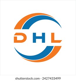 DHL letter design. DHL letter technology logo design on white background. DHL Monogram logo design for entrepreneur and business