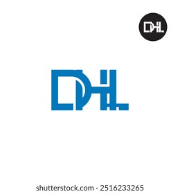 DHL Logo Letter Monogram Design