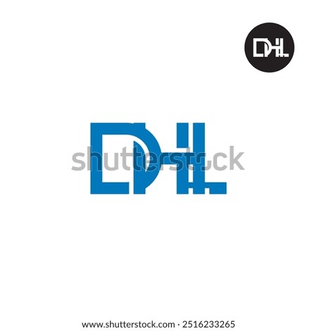 DHL Logo Letter Monogram Design