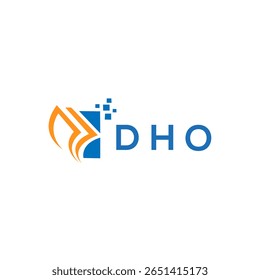 DHO credit repair accounting logo design on white background. DHO creative initials Growth graph letter logo concept. DHO business finance logo design.
