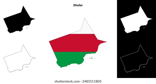 Dhofar Governorate Outline Karte gesetzt