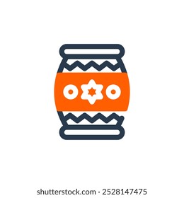 Dhol for Diwali Celebration Vector Icon