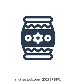 Dhol for Diwali Celebration Vector Icon
