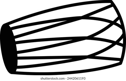 Dholak glyph and line vector illustration