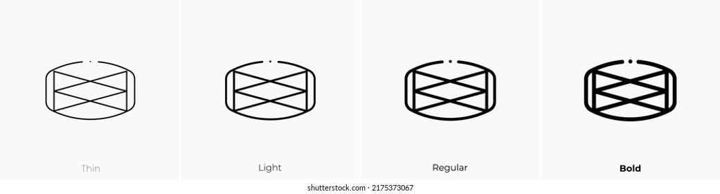 dholak icon. Thin, Light Regular And Bold style design isolated on white background