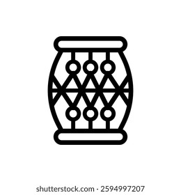 Dholak Outline Icon. Dholak Icon