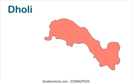 Mapa da subdivisão de Dholi, Distrito de Muzaffarpur, Estado de Bihar, República da Índia, Governo de Bihar, território indiano, Índia oriental, política, aldeia, turismo