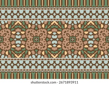 Padrão de calças Dhoti Padrão Escandinavo padrão perfeito Bordado de motivo, Pixel Ikat bordado vetor Design para impressão padrão escandinavo saree padrão étnico natividade cigano