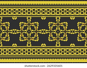 Dhoti Pattern Seamless Native American, Motif embroidery, Pixel Ikat embroidery vector Design for Print pattern vintage flower folk navajo patchwork pattern