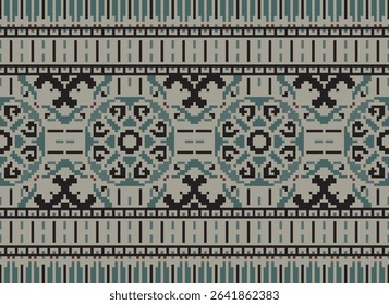 Dhoti Pattern Seamless Scandinavian pattern Motif embroidery, Pixel Ikat embroidery vector Design for Print lace pattern seamless pattern vintage shibori jacquard seamless