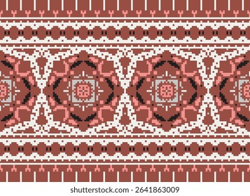 Dhoti Pattern Seamless Scandinavian pattern Motif embroidery, Pixel Ikat embroidery vector Design for Print egyptian hieroglyphs tibetan geo pattern