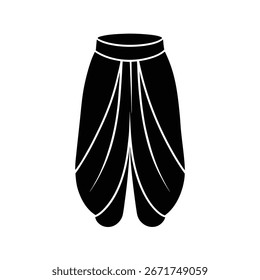 dhoti silhouette vector art illustration