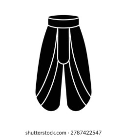 Dhoti silhouette vector art Illustration