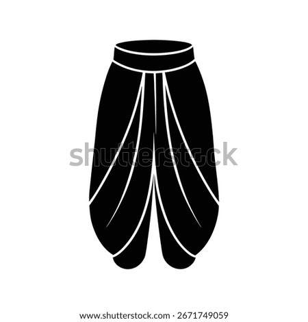 dhoti silhouette vector art illustration