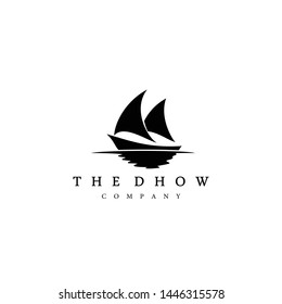 Dhow Or Ship Logo Design Inspiration Vector 