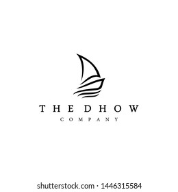 Dhow Or Ship Logo Design Inspiration Vector 