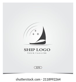 Dhow Ship Logo Premium elegante Vorlage Vektor eps10