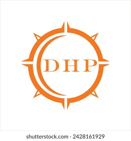 Diseño de letra DHP. Diseño de logotipo de la tecnología de letras DHP sobre un fondo blanco. Diseño del logotipo de DHP Monogram para emprendedores y empresas.