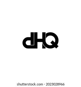 dhq initial letter monogram logo design