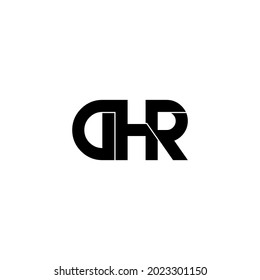 dhr letter initial monogram logo design