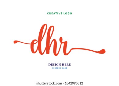 DHR lettering logo is simple, easy to understand and authoritative