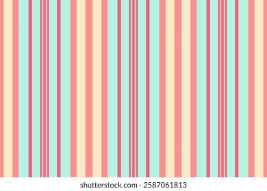 Dhristmas ornament pattern fabric vector, deep seamless vertical textile. Tlank background lines stripe texture in red and light colors palette.