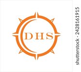 DHS letter design. DHS letter technology logo design on a white background. DHS Monogram logo design for entrepreneurs and businesses.