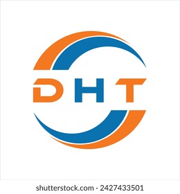 DHT letter design. DHT letter technology logo design on white background. DHT Monogram logo design for entrepreneur and business