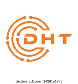 DHT letter design. DHT letter technology logo design on a white background. DHT Monogram logo design for entrepreneurs and businesses.