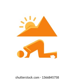 Dhuha prayer flat icon