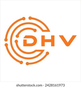 DHV letter design. DHV letter technology logo design on a white background. DHV Monogram logo design for entrepreneurs and businesses.