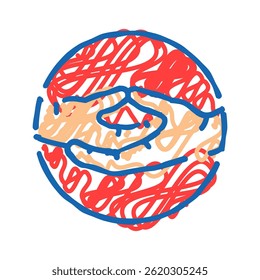 dhyana mudra buddhism doodle icon sketch vector. dhyana mudra buddhism sign. isolated symbol illustration