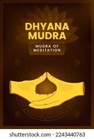 Dhyana Mudra Hand Gesture - Vector illustration