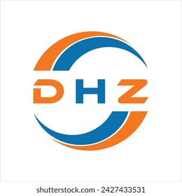 DHZ-Briefgestaltung. DHZ Letter Technology Logo Design auf weißem Hintergrund. DHZ Monogram Logo Design für Unternehmer und Unternehmen