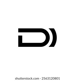 di abstract alphabet font initial simple vector logo design