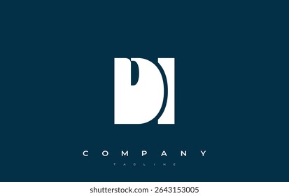DI Abstract Geometric Logo Design. Modern and elegant logo design with simplistic typography elements, showcasing branding excellence.