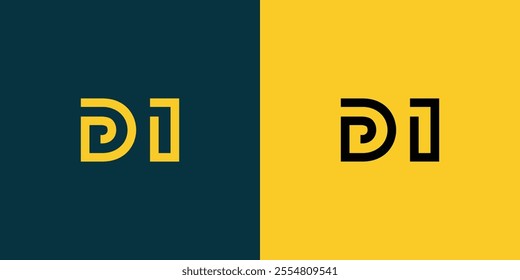 DI abstract minimalist letters Logo Monogram. It is a minimalist logo, this logo is made by combining two letters